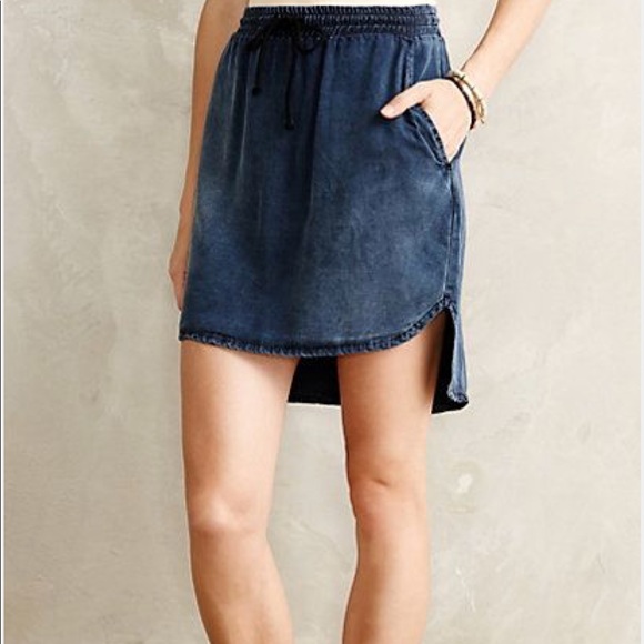 Anthropologie Dresses & Skirts - Anthropologie Cloth & Stone | Chambray Skirt